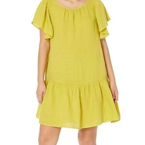 Velvet by Graham & Spencer Women's Woven Linen Drop Waist Dress